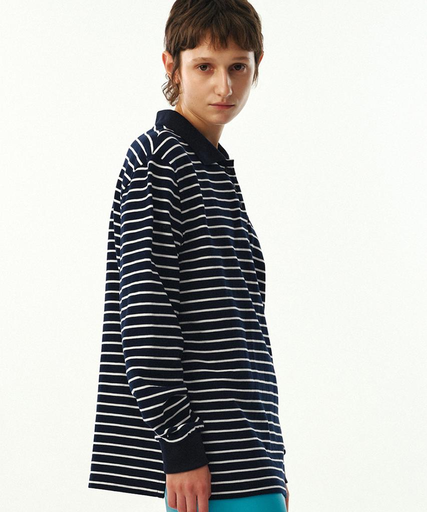 MOONSUN 01 M.C Unisex, Stripe Pk Shirt / Navy