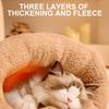 Winter Warm Cats Sleep Bag Large Pet Bed Cave for Indoor Warmth Comfortable Cats Resting Bag with Thicken Liners