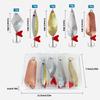Swimming Fishing Spoons Lures Treble Hook Set Curved Hard Fish Baits Metal Construction Fishing Sequins Lures Baits