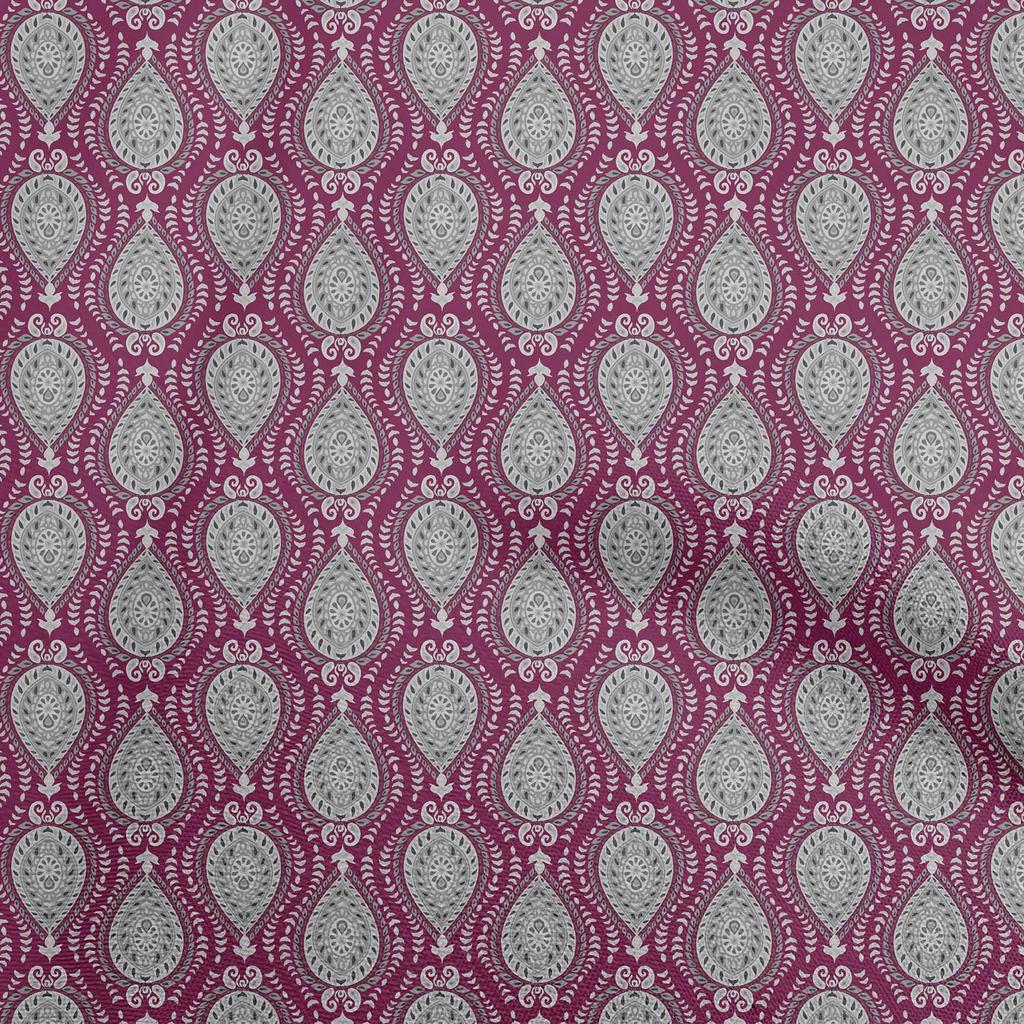 oneOone Cotton Flex Green Fabric Asian Suzani  Quilting Supplies Print Sewing Fabric By The Yard 40 Inch