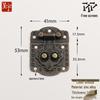 A077 Antique Alloy Four-Sided Panel Buckle for Retro Wine Gift Box