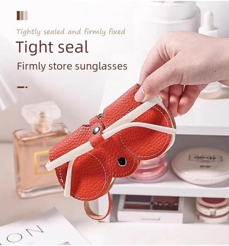 Pu Portable Leather Sunglasses Bag Glasses Case Fashion Reading Glasses Pouch