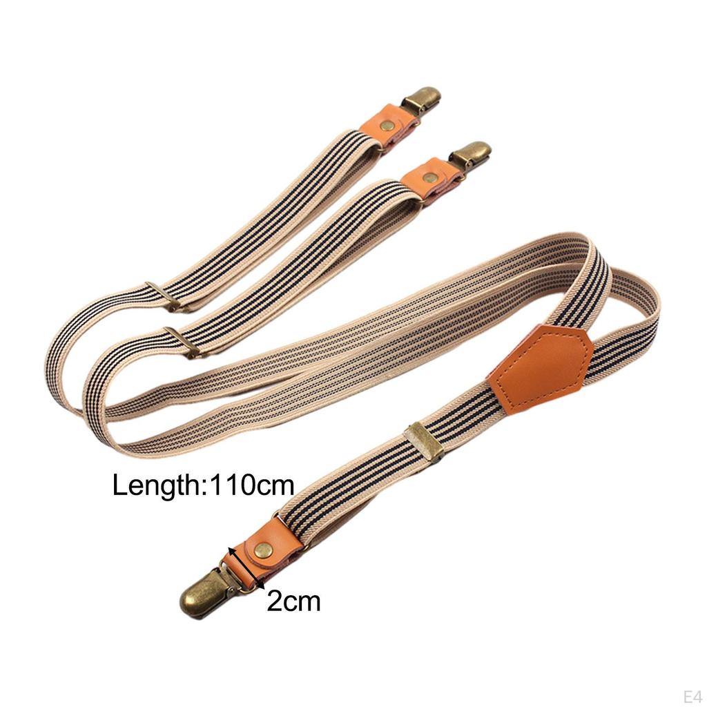 Tirantes para hombre Correas elásticas Clips resistentes ajustables Pantalones para mujer Brace Jeans