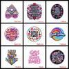 Prajna 10PCS Wholesale Letter Flower Patch Iron On Embroidered Patches For Clothing Cartoon Letter Pathes On Clothes Swing DIY