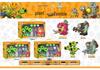 Plants vs. Zombies Egyptian Zombie Doctor and Triple Pea Pod Shooter Card Game Toy Set