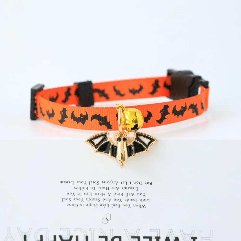 Halloween Cat Collars Adjustable Pet Collar Dog Necklace Kitten Puppy Pendant Pet Products Cat Accessories Halloween Decoration