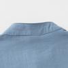 Boys' Solid-Color Stand-Up Collar Long-Sleeve Shirt for Spring and Fall