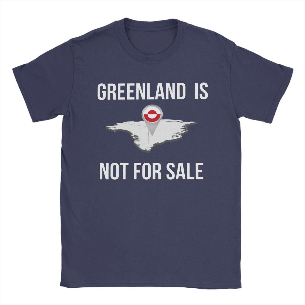 Greenland Is Not For Sale T Shirts for Unisex Cotton Casual TShirt Round Collar Tee Shirt Short Sleeve Tops Party
