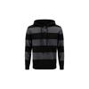 Autumn and Winter Men's Striped Hooded Sweater Fashion Casual Button Contrast Thickened Jacket Top