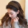 1pc Women Knitted Broad Headbands Fashion Versatile Elegant Simple Solid Color Hair Accessories Suitable For Daily, Casual