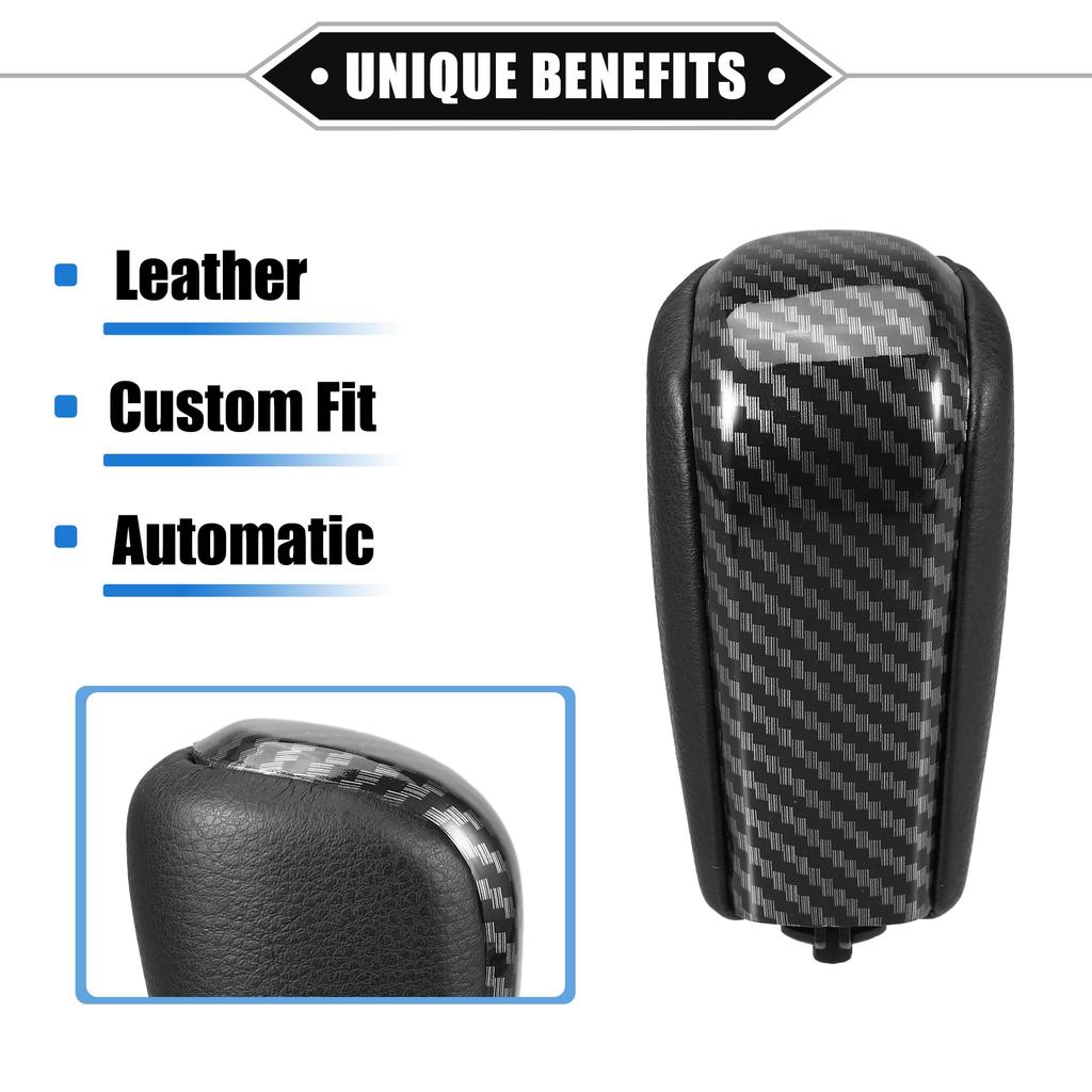 VekAuto Toyota Gałka Zmiany Biegów Samochodowych dla Land Cruiser Prado 2009-2017 Trwała Czarna Wzór Włókna Węglowego Bez Wiercenia Sztuczna Skóra