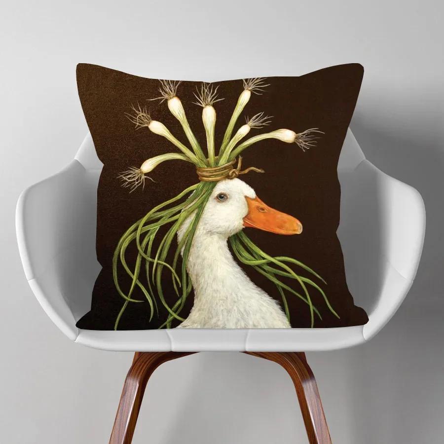 Squirrel Bird Owl Bear Fox Deer Animal Decorative Cushion Cover Sofa Throw Pillow Case