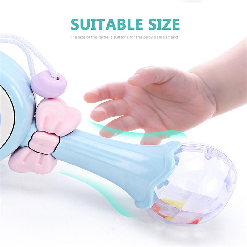 Süße Rassel Trommel Baby Spielzeug kann beißen pädagogisches Spielzeug mit Musik 