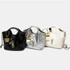 Handbag Women's New Black Soft Leather Big-name Diamond Liner Vegetable Basket Chain Single Shoulder Messenger Bag