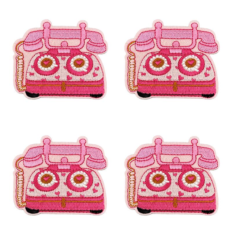 10PCS/lots Valentine's Day Embroidered Patches Pink Love Heart Patch Iron On Patches For Clothing Holiday Decoration Gift DIY