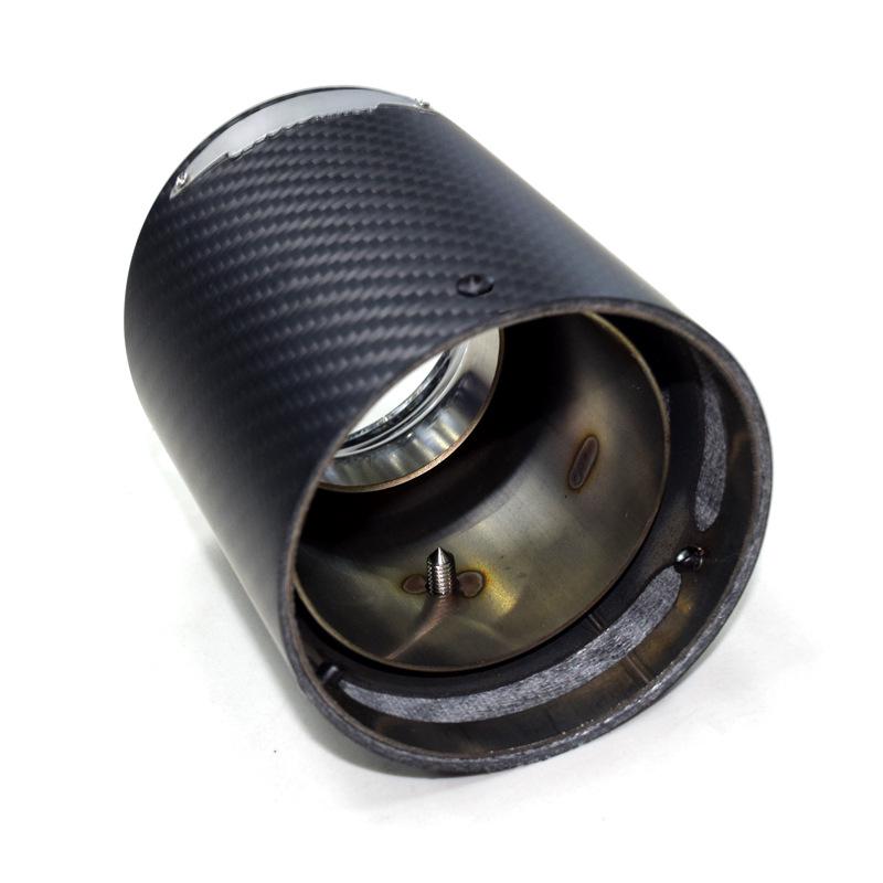 BMW Mini One Cooper JCW Carbon Fiber Exhaust Tailpipe - Black Blue Tip