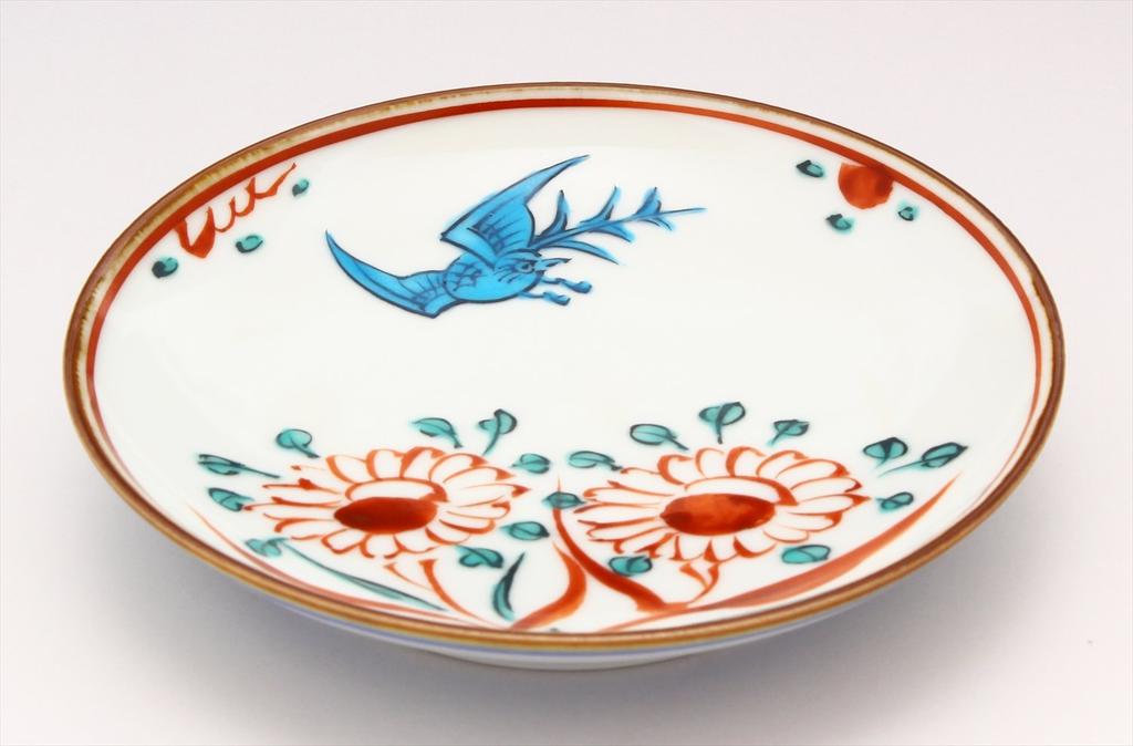 Kyoto Ware, Kiyomizu Ware, Shoami's Small Plate, Red-painted Gold Circle