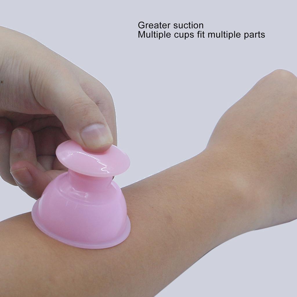4Pcs Cupping Therapy Set Professional Vacuum Silicone Massage Cups for Scraping Moisture Absorption