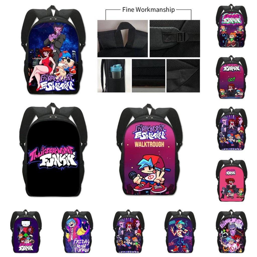 Stylish Friday Night Funkin Backpack For Cartoon Game Fans With Adjustable Straps