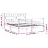 VidaXL Bed Frame with Headboard White 160x200 Cm Solid Wood 3194322