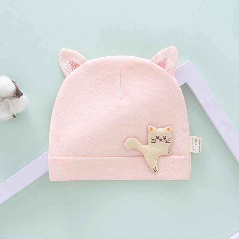 Pure Cotton Double Layer Newborn Hat for 0-3 Months, Suitable for Autumn/Winter