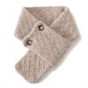 Unisex Cashmere Scarf: Versatile, Warm Two-Button Wool Knit Snood for Neck Protection In Cold Weather