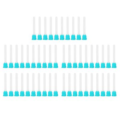 50PCS Pontas de Mistura Intraorais Descartáveis Borracha de Silicone Proporção de Mistura 1:1