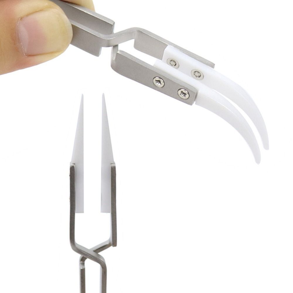 3 PCS Straight Tip Ceramic Tweezer Soldering Anti-Static Tweezers Soldering Tweezers Hand Tool