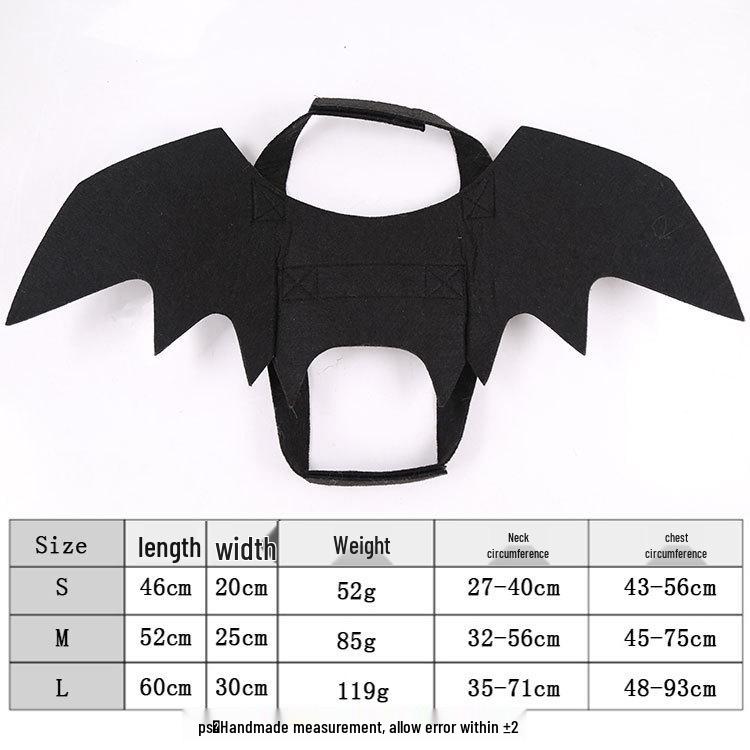 

Костюм для питомца на Хеллоуин: Черные подтяжки в виде крыльев летучей мыши для кошек и собак (Европейский и американский стиль) XS