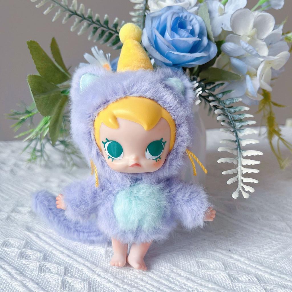 1 Piece Bag Decoration Baby Molly Pocket Friends Series Vinyl Figure Pendant Toys Kawaii Model Plush Keychain Children'S Gift