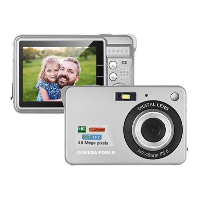 Digitální fotoaparát 1080p Videokamera 48MP Anti-shake 8x zoom 2,7" LCD obrazovka Detekce obličeje Vestavěná baterie Pro děti Dárky pro mládež