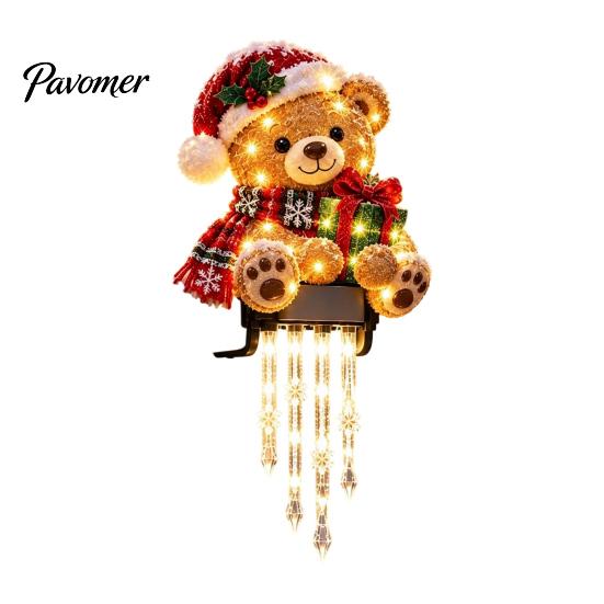 Christmas Lighted Garland Accents Winter Glow Snowman Icicle Light Decor, Outdoor Decorations, Hanging Wonderland Entrance Trim LED Holiday Lights for