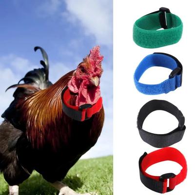 2 Pcs Safe Rooster Neck Belt Neckband Adjustable Anti-crowing Nylon Anti Crow Collar No Noise Animals Product Accessories