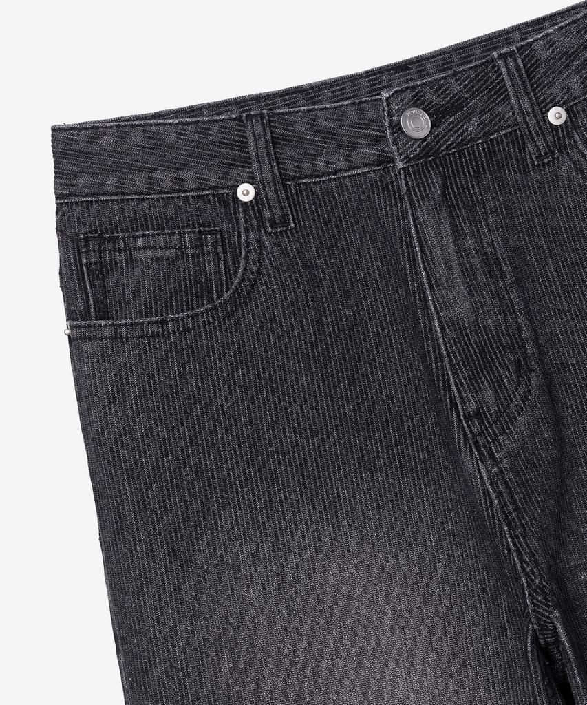 MIND BRIDGE WOMEN [W] Wide Corduroy Dark Gray Denim Pants