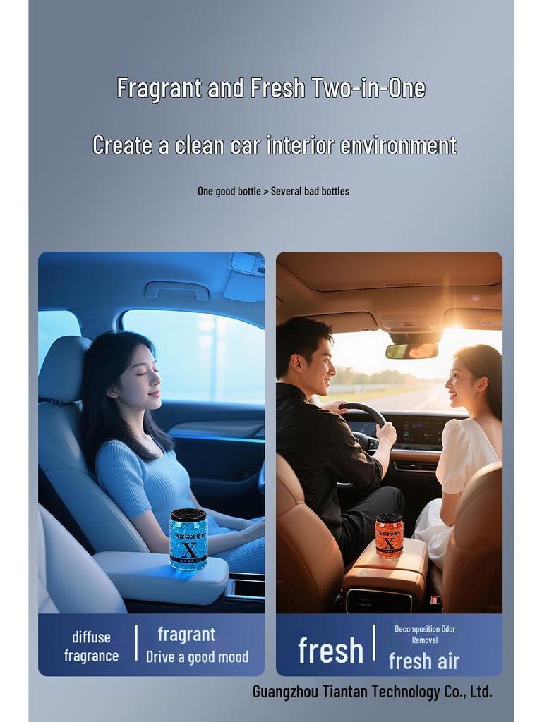 Car Interior Solid Aroma Diffuser: Crushed Ice Scent Air Freshener Deodorizer.
