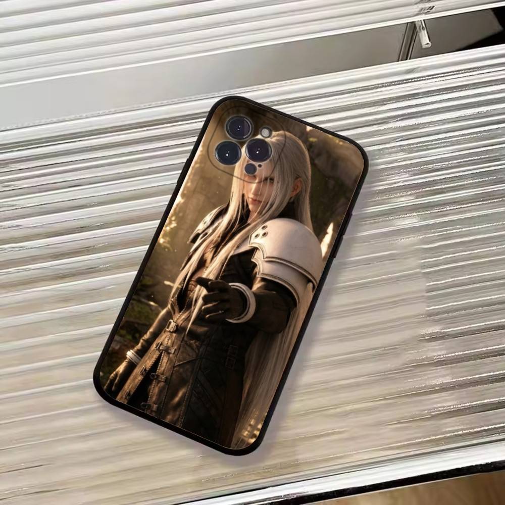 Final F-Fantasy S-Sephiroth Cool Phone Case For iPhone 17,16,15,14,13,12,11 Plus,Pro Max,XS,Soft Silicone Black Cover iPhone16