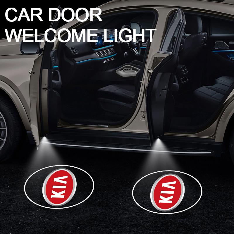 BTSOM1 1/2Pcs Car HD Projector Lamp Car Door Wireless Welcome Light LED Decoration For Rio Ceed Sportage Cerato Soul Sorento Kia