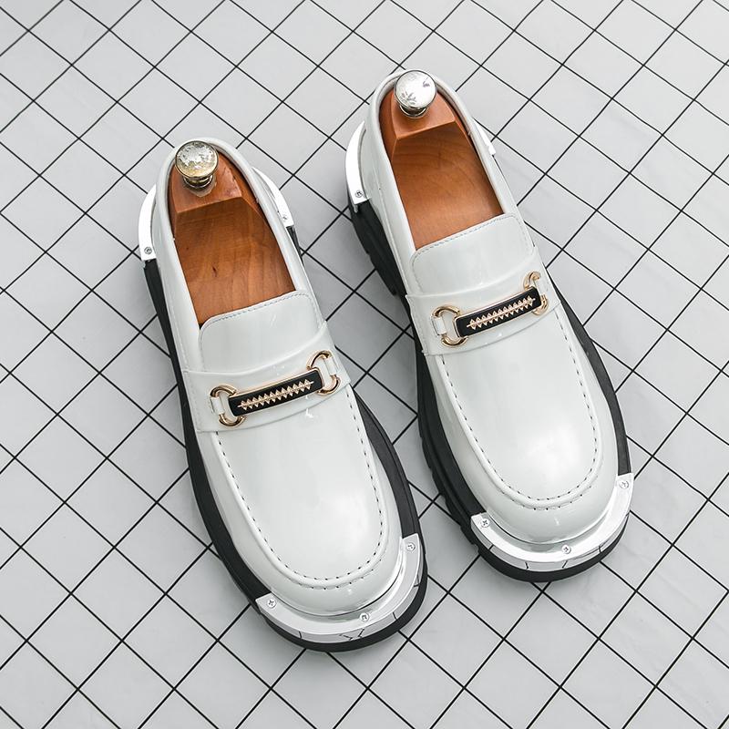 

Кожаная обувь для мужчин Лоферы с кисточками Повседневные кроссовки Для бизнеса Свадебная Большой размер Роскошный дизайн Обувь Высокое качество 46 белый