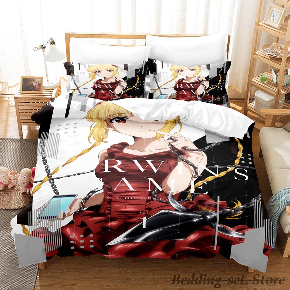 2023 Darwin's Game Bedding Set Single Twin Full Queen King Size Bed Set Adult Kid Bedroom Duvetcover Sets Anime Kawaii