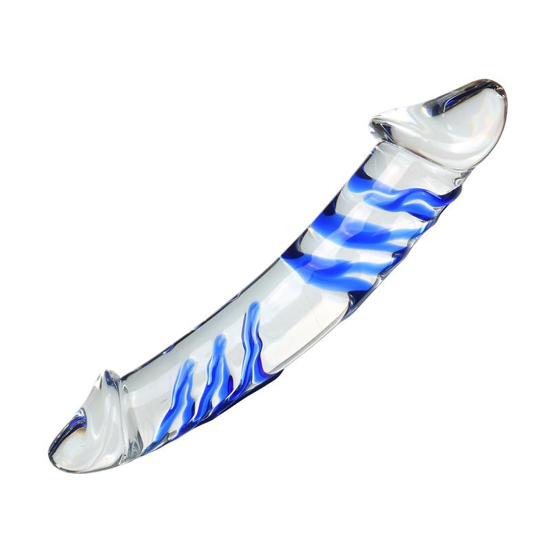 VaHppy Jumbo Glass Anal Plug Dildos Masturbators for Women for Gay Dual Head Available Friction Pellets