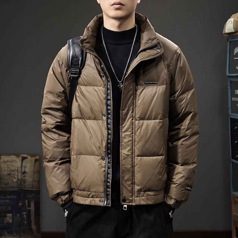 2025 Men's Winter Lightweight Duck Down Vest - Stand Collar, White, Trendy Sleeveless Outerwear.