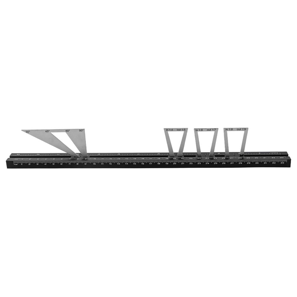 28Pcs Dovetail Scribe Ruler Woodworking Scribe Mortise Drawing Scale Board Dual Ratio Functionality Dovetail Tenon Marking Ruler