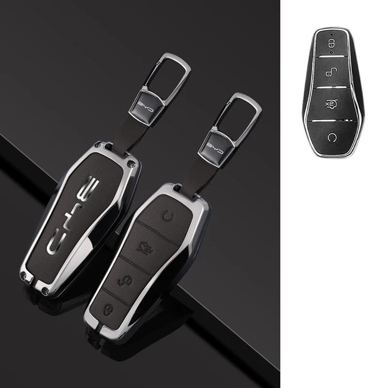 Alloy Car Remote Key Case Cover Shell For BYD Atto 3 Han EV Dolphin Lied Tang Dm Qin PLUS Song Pro MAX Yuan  Protector Keychain