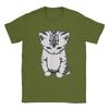 Mens Funny Sad Cat Meme T Shirts  Pure Cotton Clothing Novelty Short Sleeve Crewneck Tees Party TShirts