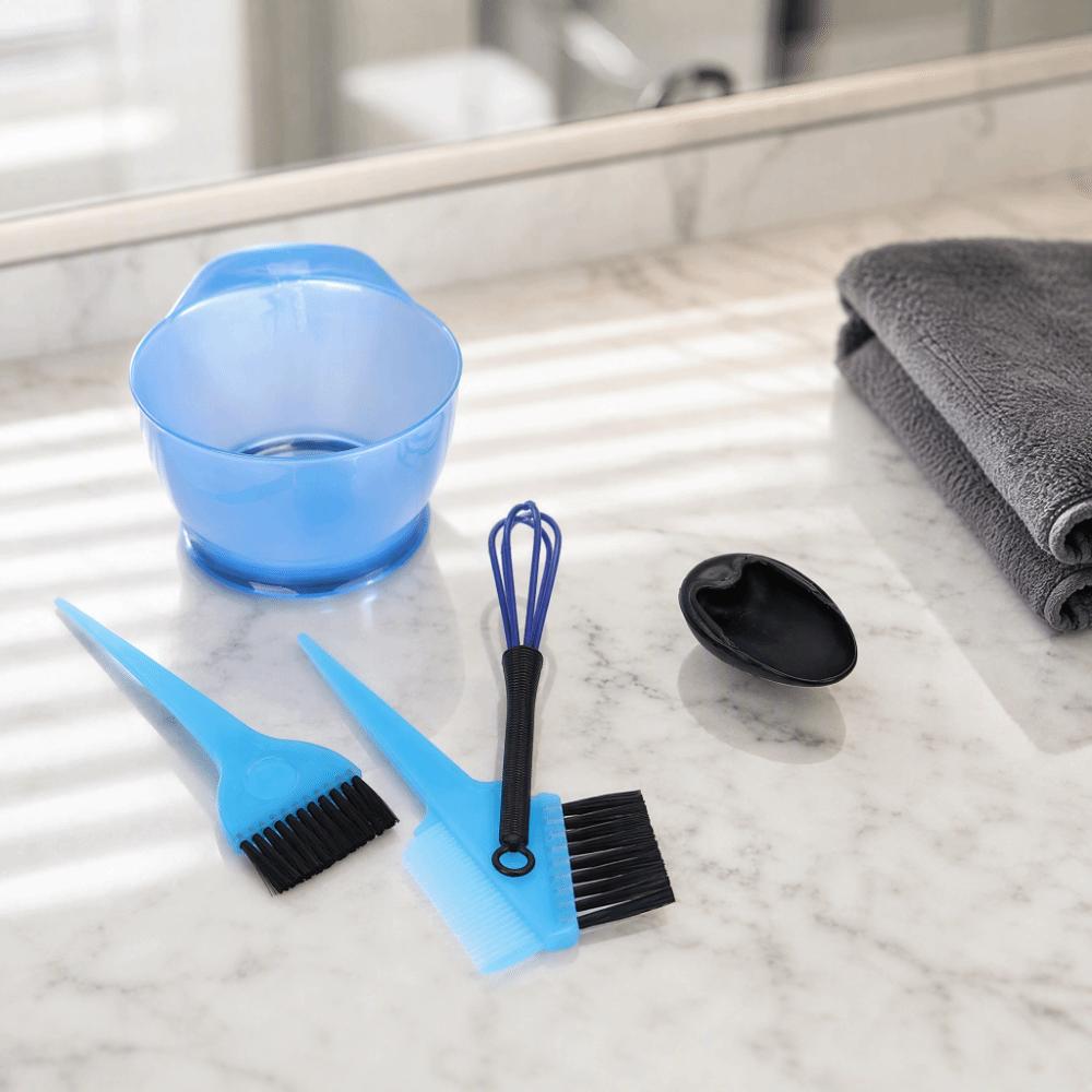 6PCS Washable Reusable Hair Tint Brush Set Portable Design Hair Coloring Set For Home Use
