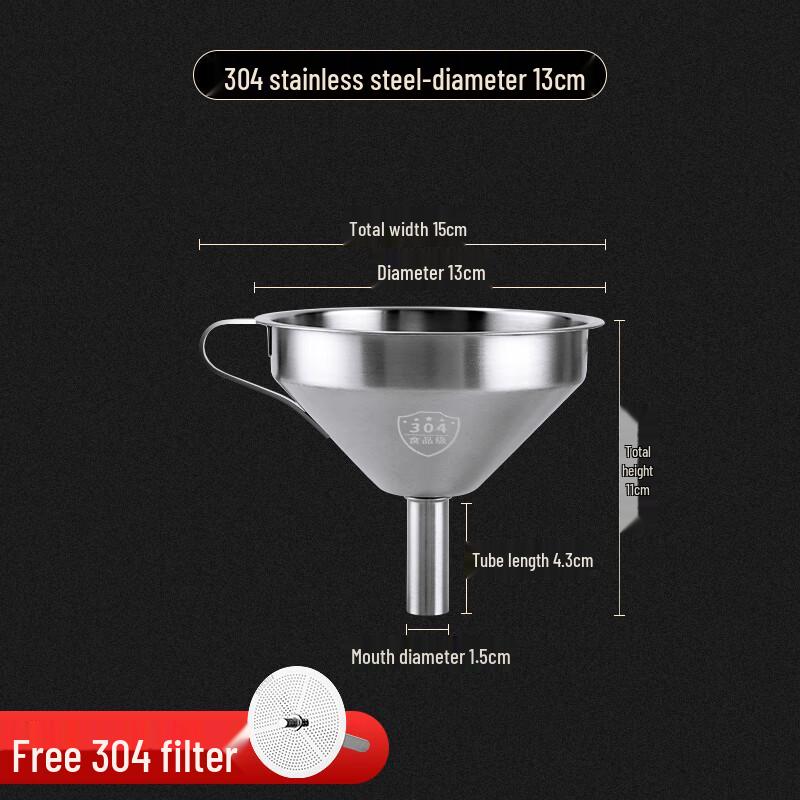 304 Edelstahl Küchen Trichter Set mit Sieb