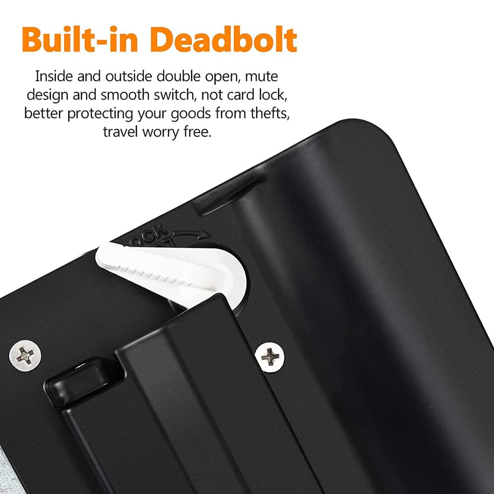 Haskoss RV Travel Trailer Entry Door Camper Door Latch with Paddle RV for Cargo Hauler Hose Trailer Trucks Lock, Deadbolt, Handle,