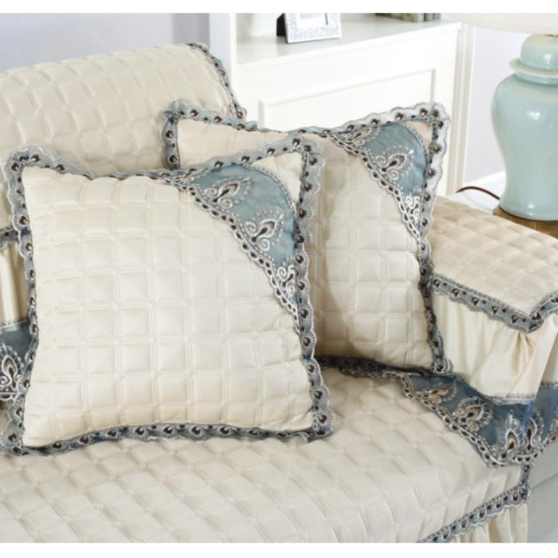 Cotton Swallowtail Style Sofa Cover European Thickened Lace Sofa Bed Cover Sofa Lattice Pillow Non-slip Sofa Towel Combination Living Room Home Decor