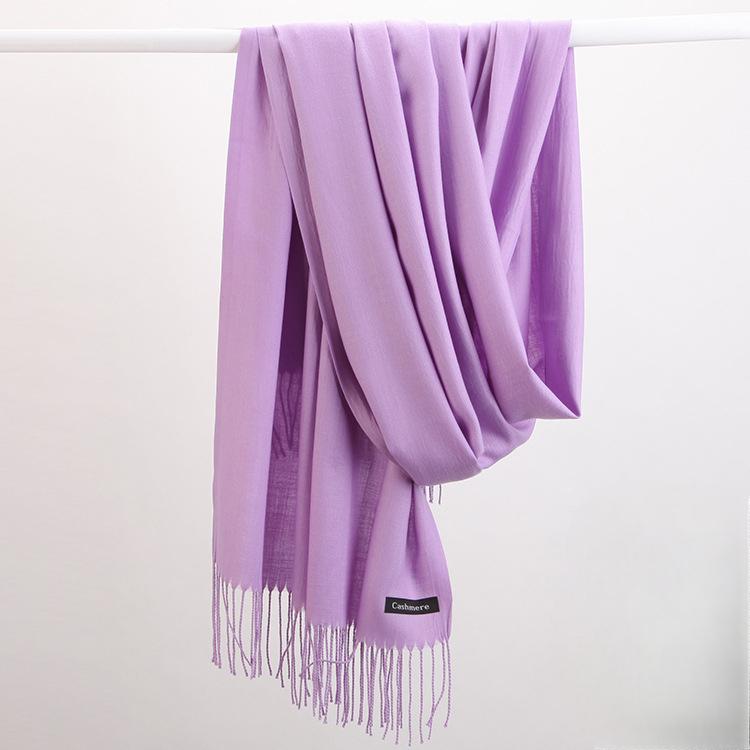 Fashion Tassels Women Scarf Shawls And Wraps Lady Designer Solid Female Hijab Stoles Long Pashmina Foulard Head Scarves