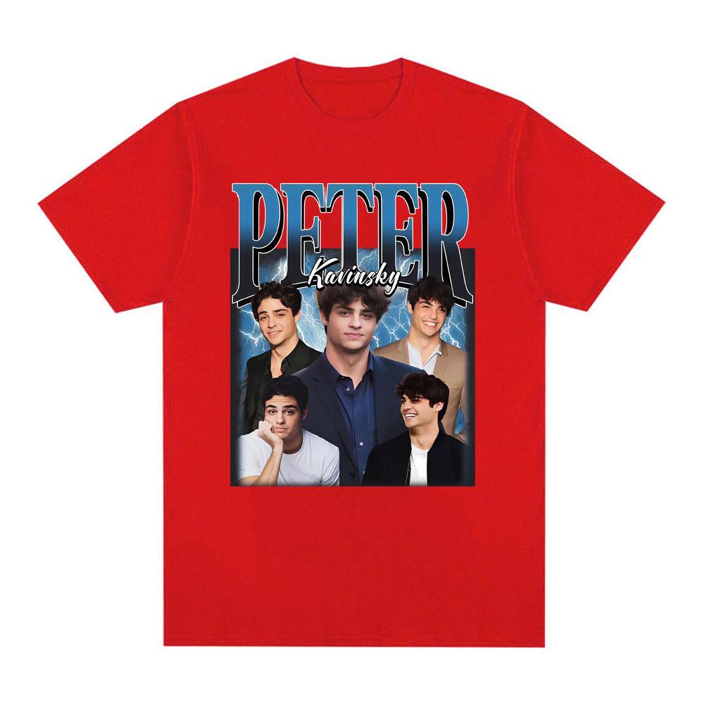 Retro Peter Kavinsky Noah Centineo Lover Tshirts Unisex Women Clothing Fashion Classic Tshirt Oversized Short Sleeve T Shirt Tops S